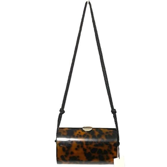 NWT ZARA Tortoiseshell Acrylic Hinged Shoulder Bag - Picture 12 of 12